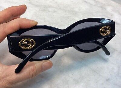 Vintage GUCCI Black Gold Logo GG 2195/S 807 5813 Classic .